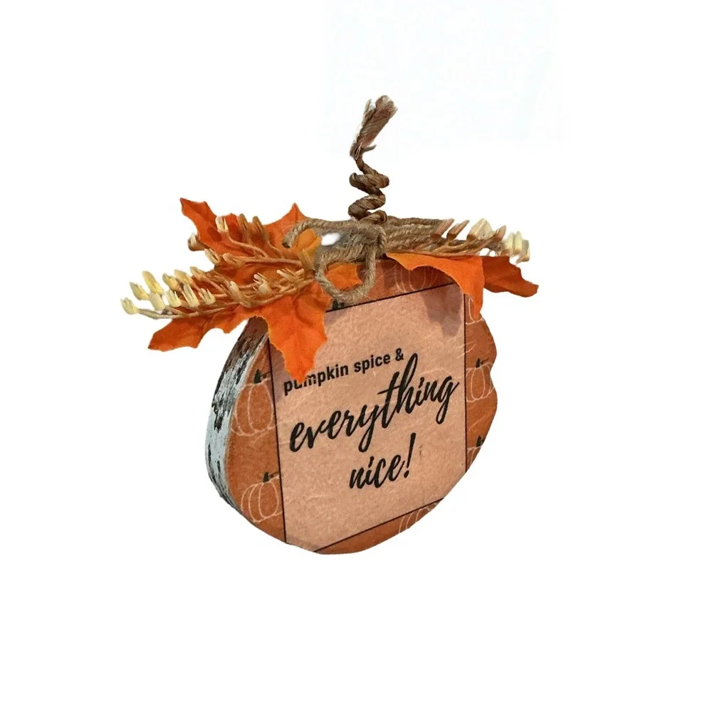 Handmade Pumpkin Spice Everything Nice Wood Slice Fall Wall Decor Hanging Sign